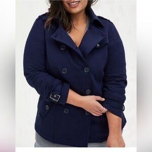 Torrid Navy Pea Coat for Women